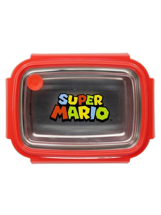 stillFront image of mario-super-mario-stainless-steel-lunch-box