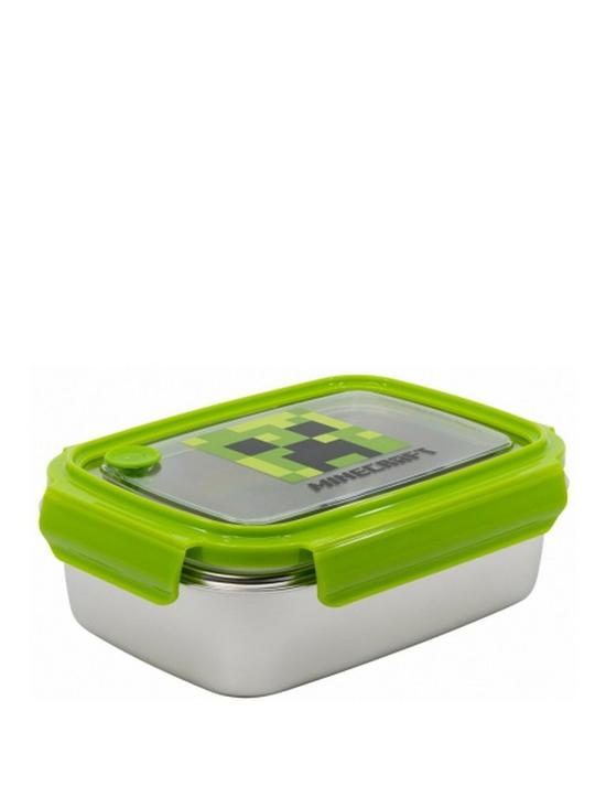 front image of minecraft-stainless-steel-lunch-box