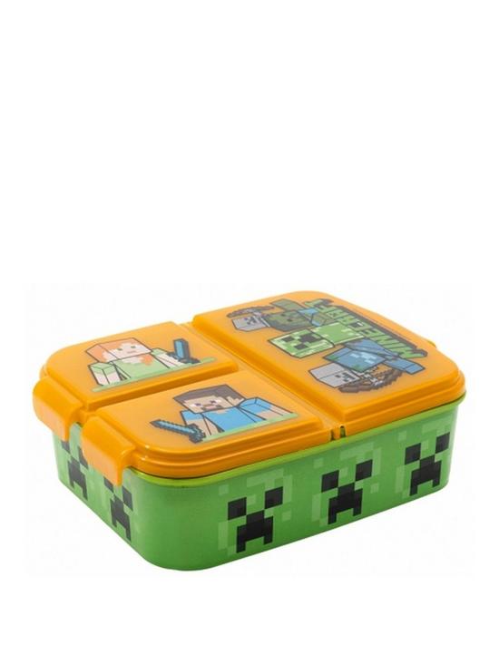 front image of minecraft-multi-compartment-lunch-box
