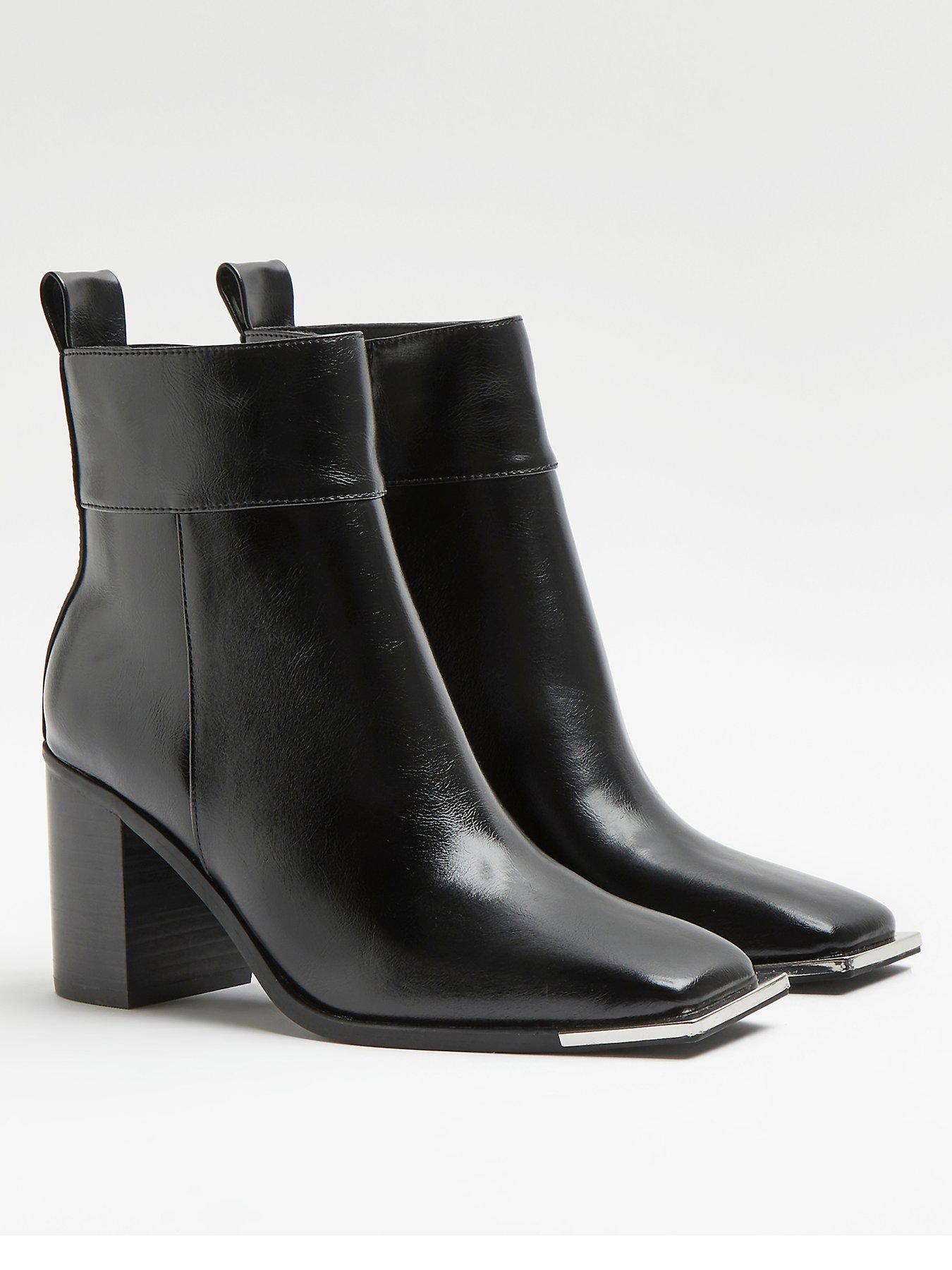 black 3 inch booties