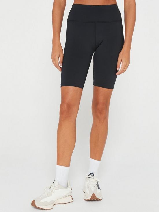 front image of everyday-athleisure-sustainablenbspcycling-shorts-black