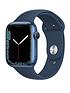  image of apple-watch-series-7-gps-45mm-blue-aluminium-case-with-abyss-blue-sport-band