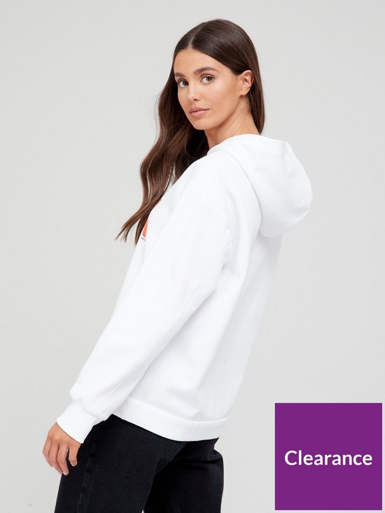 stillFront image of armani-exchange-logo-front-hoodie-white