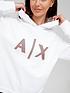  image of armani-exchange-logo-front-hoodie-white