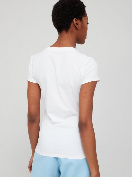 stillFront image of armani-exchange-stretch-cotton-logo-tee-white