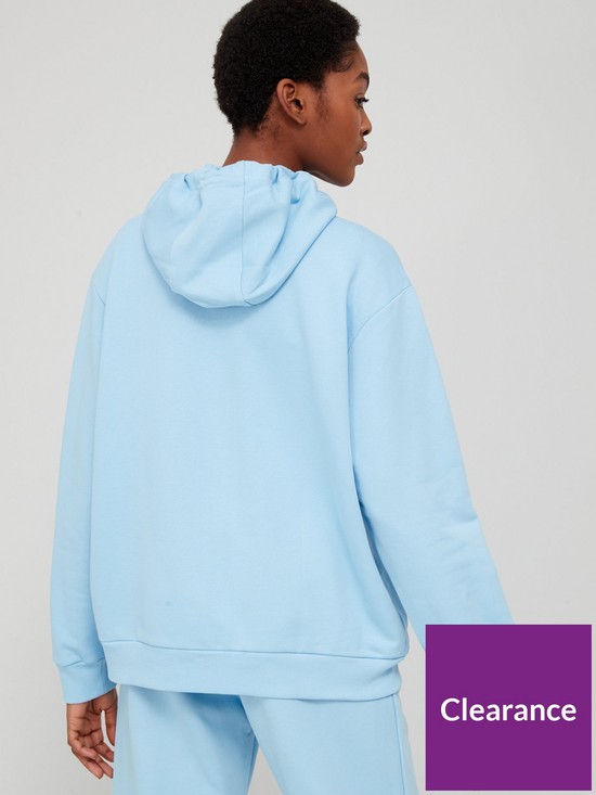 stillFront image of armani-exchange-organic-cotton-zip-through-hoodie-blue