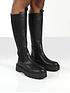  image of public-desire-andi-knee-high-boots-black-pu