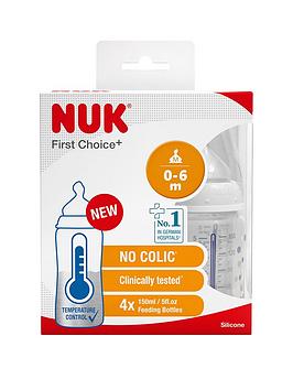 nuk-first-choice-temperature-control-bottle-silicone-teat-150ml-4-pack