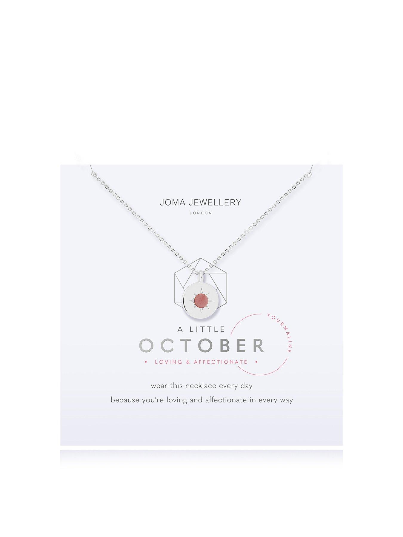 undefined A Little Birthstone Necklace In Silver Plating