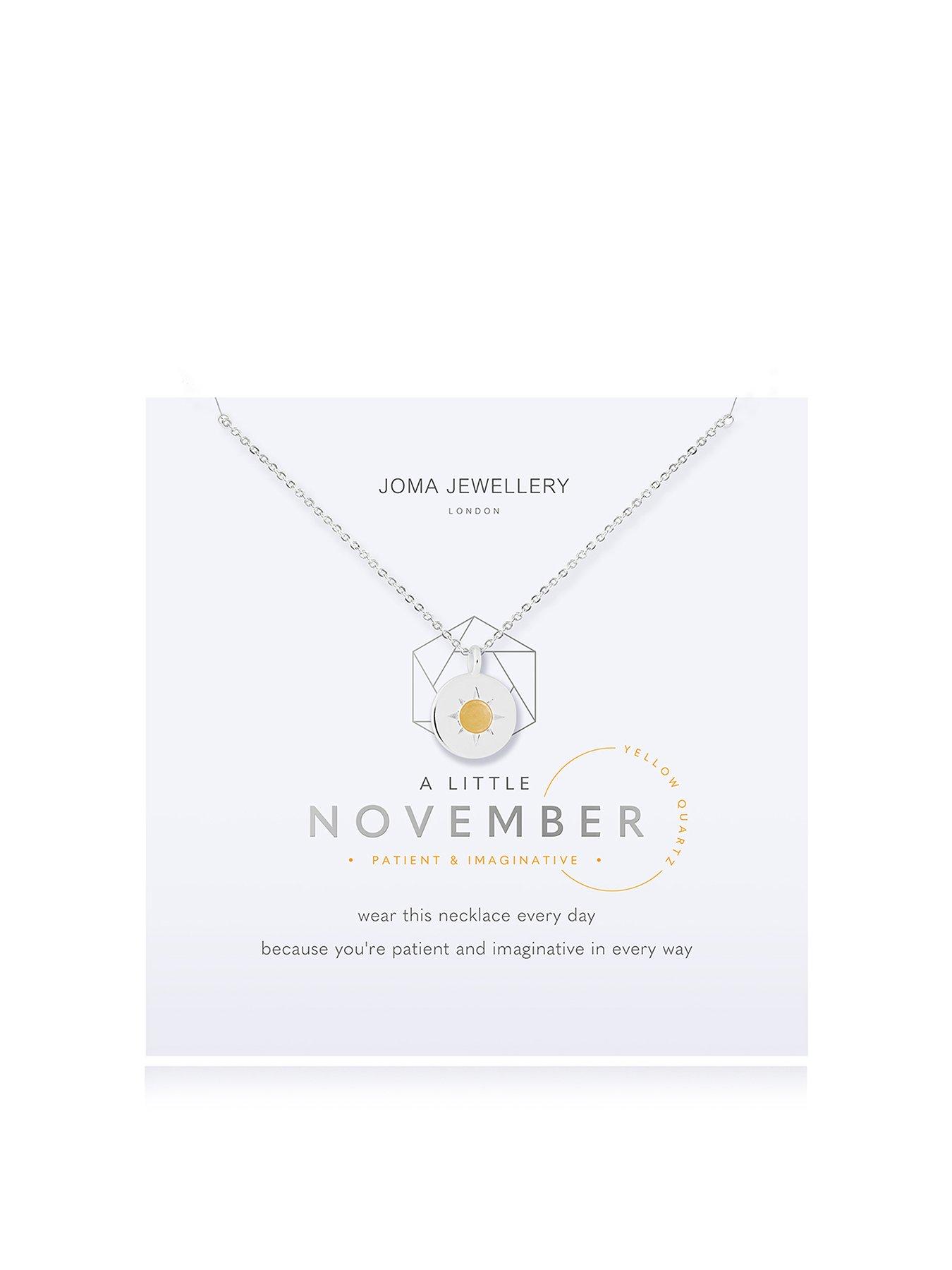 undefined A Little Birthstone Necklace In Silver Plating