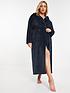  image of figleaves-cosy-luxury-hooded-long-robe-navy