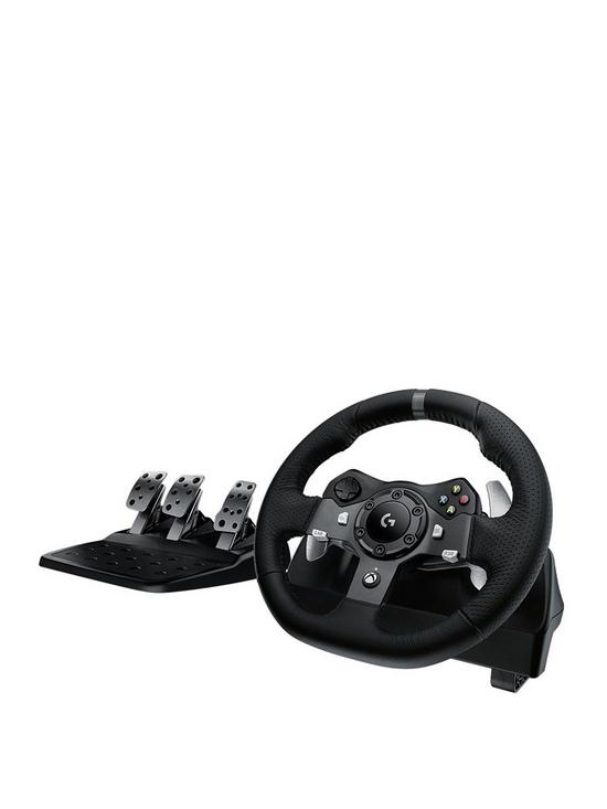 front image of logitechg-g920-driving-force-racing-wheel-for-xbox-series-xs-xbox-one-and-pc