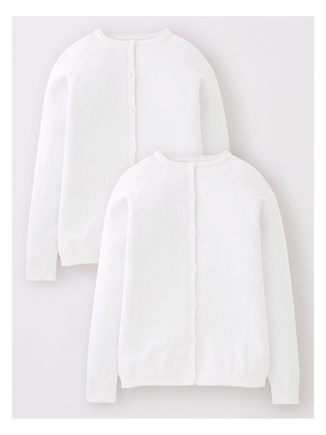 stillFront image of everyday-girls-2-pack-summer-cardi-white