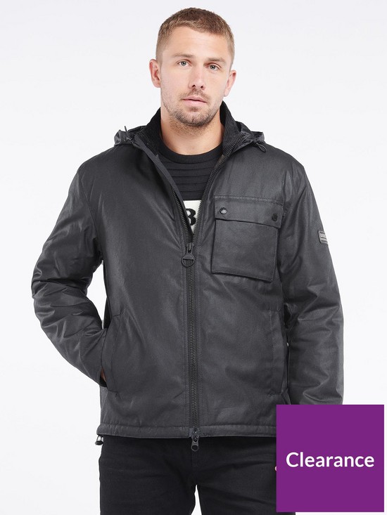 front image of barbour-international-kirby-wax-jacket