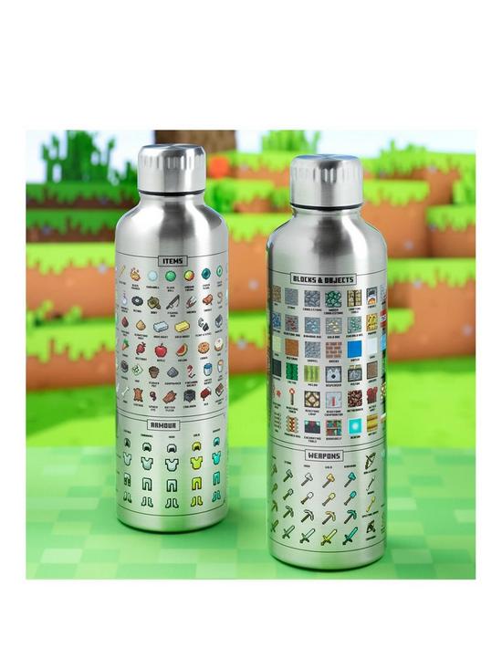 front image of minecraft-metal-water-bottle
