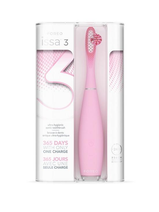 stillFront image of foreo-issa-3-pink-toothbrush
