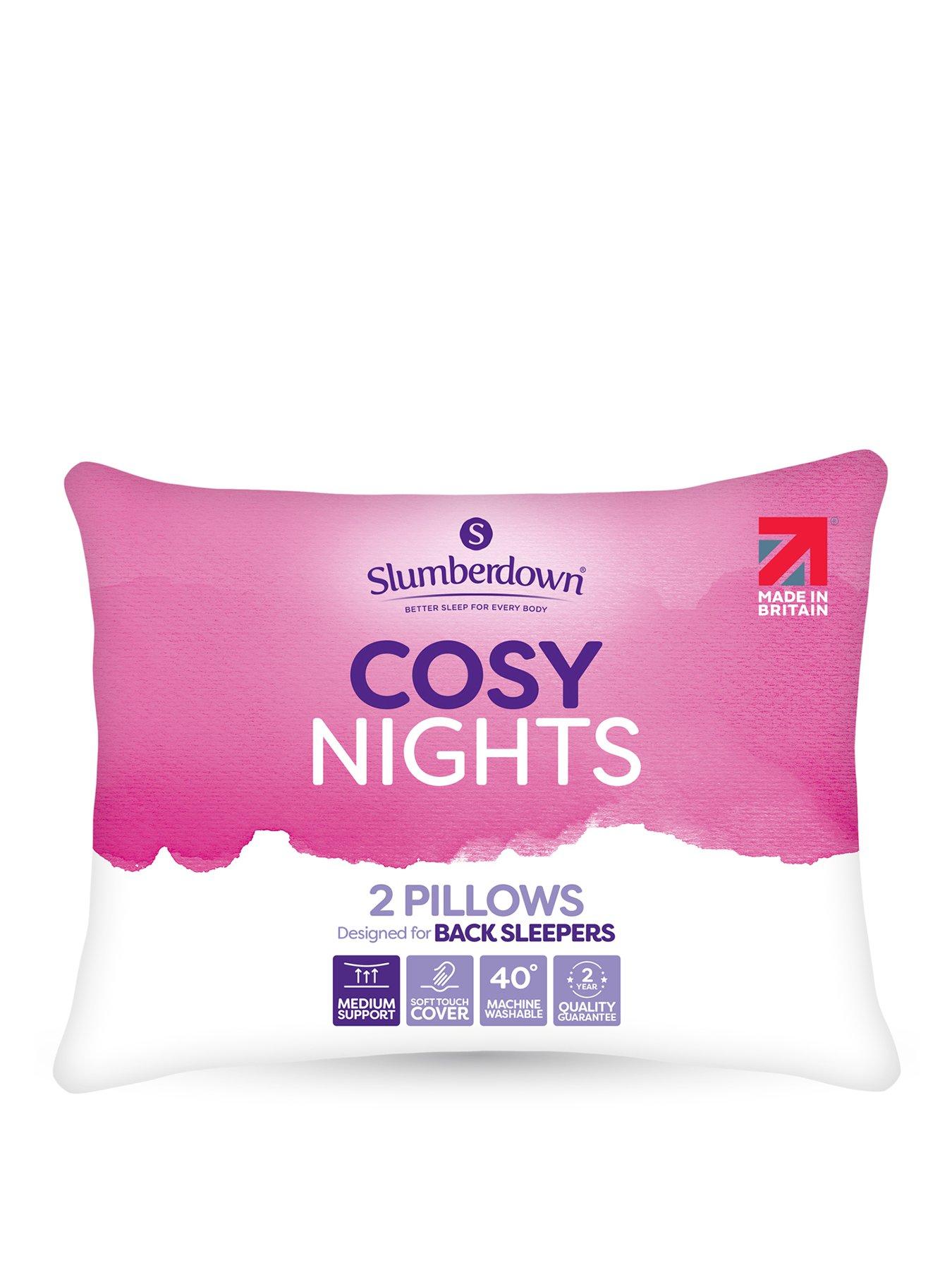 Slumberdown Cosy Nights Medium Pillow - 2 Pack - White