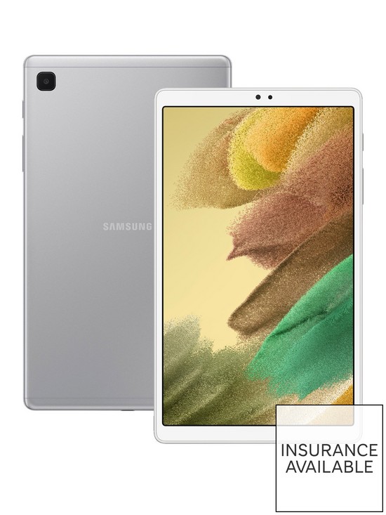 front image of samsung-galaxy-tab-a7-lite-87in-tablet-32gb-lte-silver