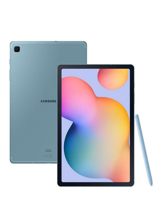 front image of samsung-galaxy-tab-s6-lite-104in-tablet-64gb-wi-fi-blue