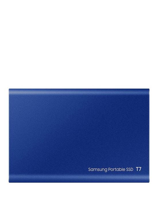 stillFront image of samsung-t7-portable-ssd-1tb-blue