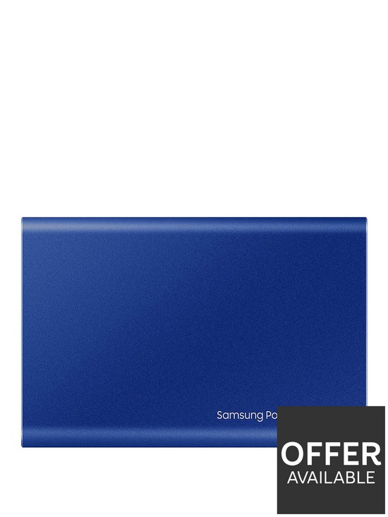 stillFront image of samsung-t7-portable-ssd-2tb-blue