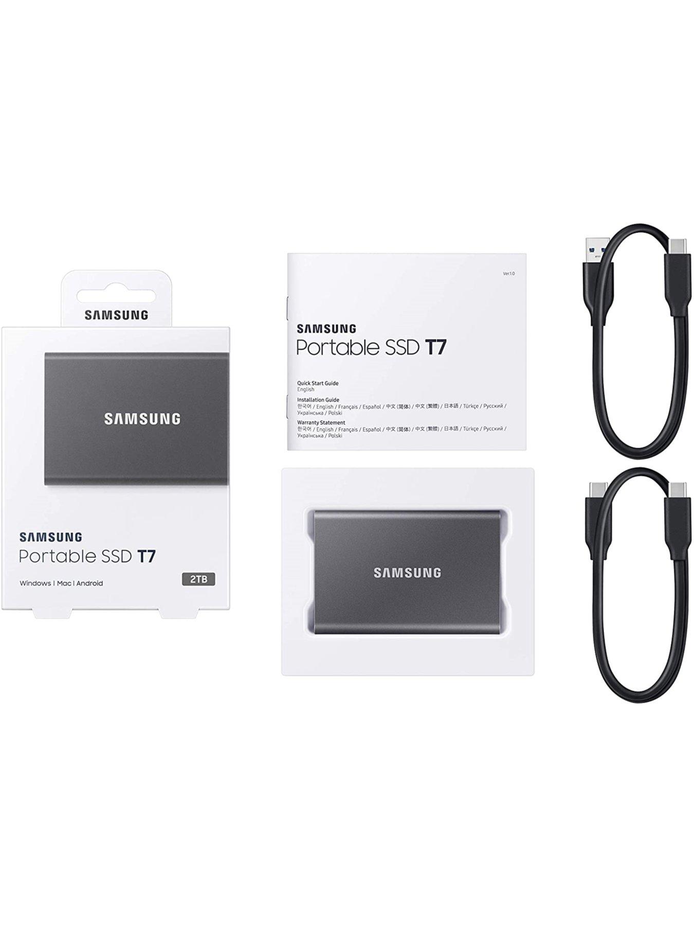 Samsung T7 Portable SSD 2TB Grey Littlewoods