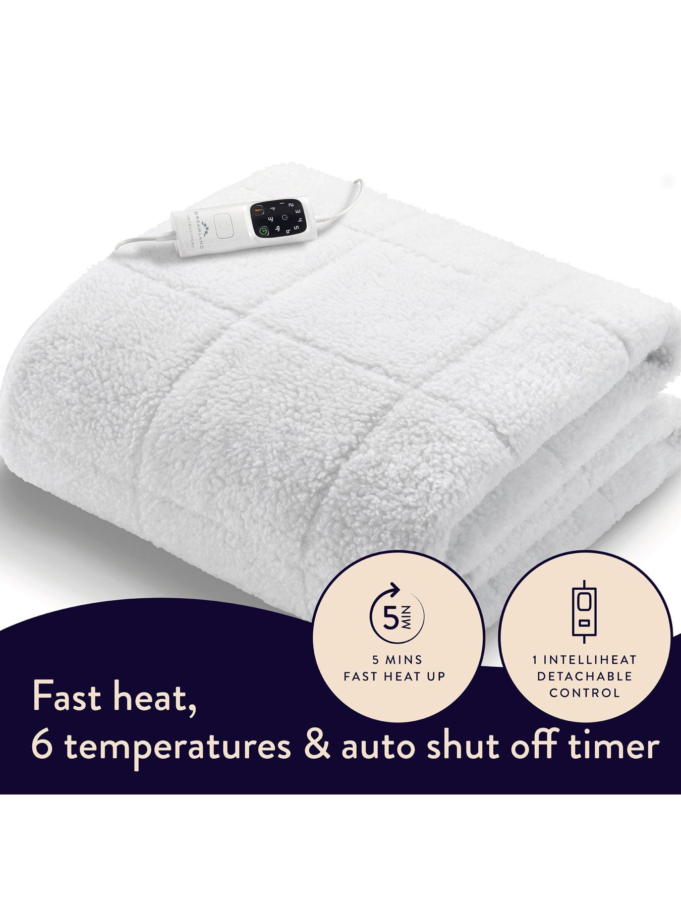 Image 3 of 5 of Dreamland Intelliheat+ Scandi Full Bed Size Electric Heated Underblanket - White