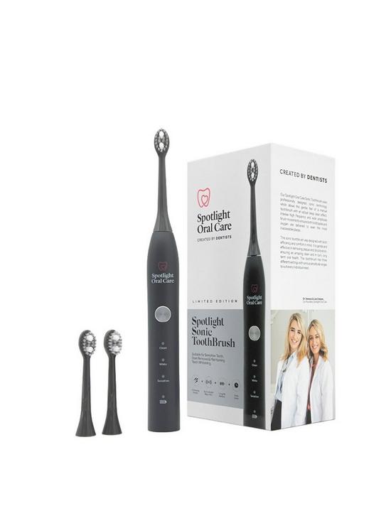 front image of spotlight-oral-care-sonic-toothbrush-graphite-grey
