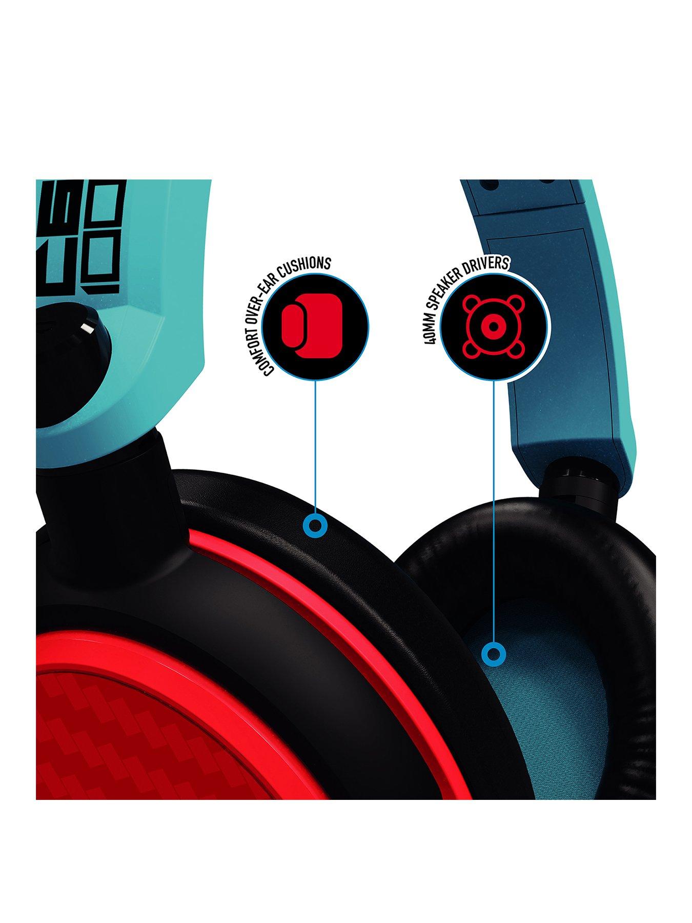 Stealth C6-100 Gaming Headset for Switch, XBOX, PS4/PS5, PC - Neon Red/Blue | PlayStation-Headsets