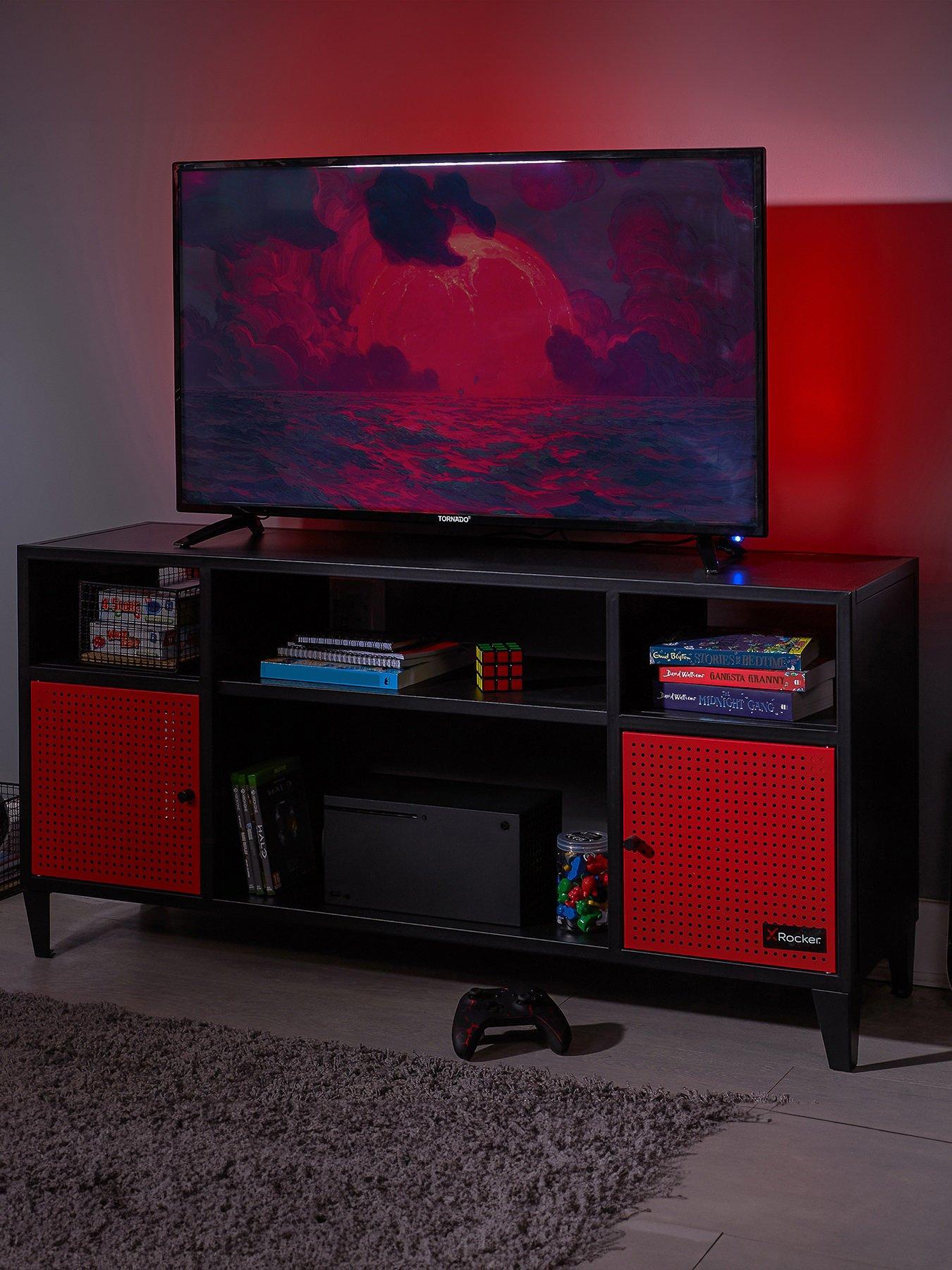 Tv stand for 55 deals inch tv with led lights