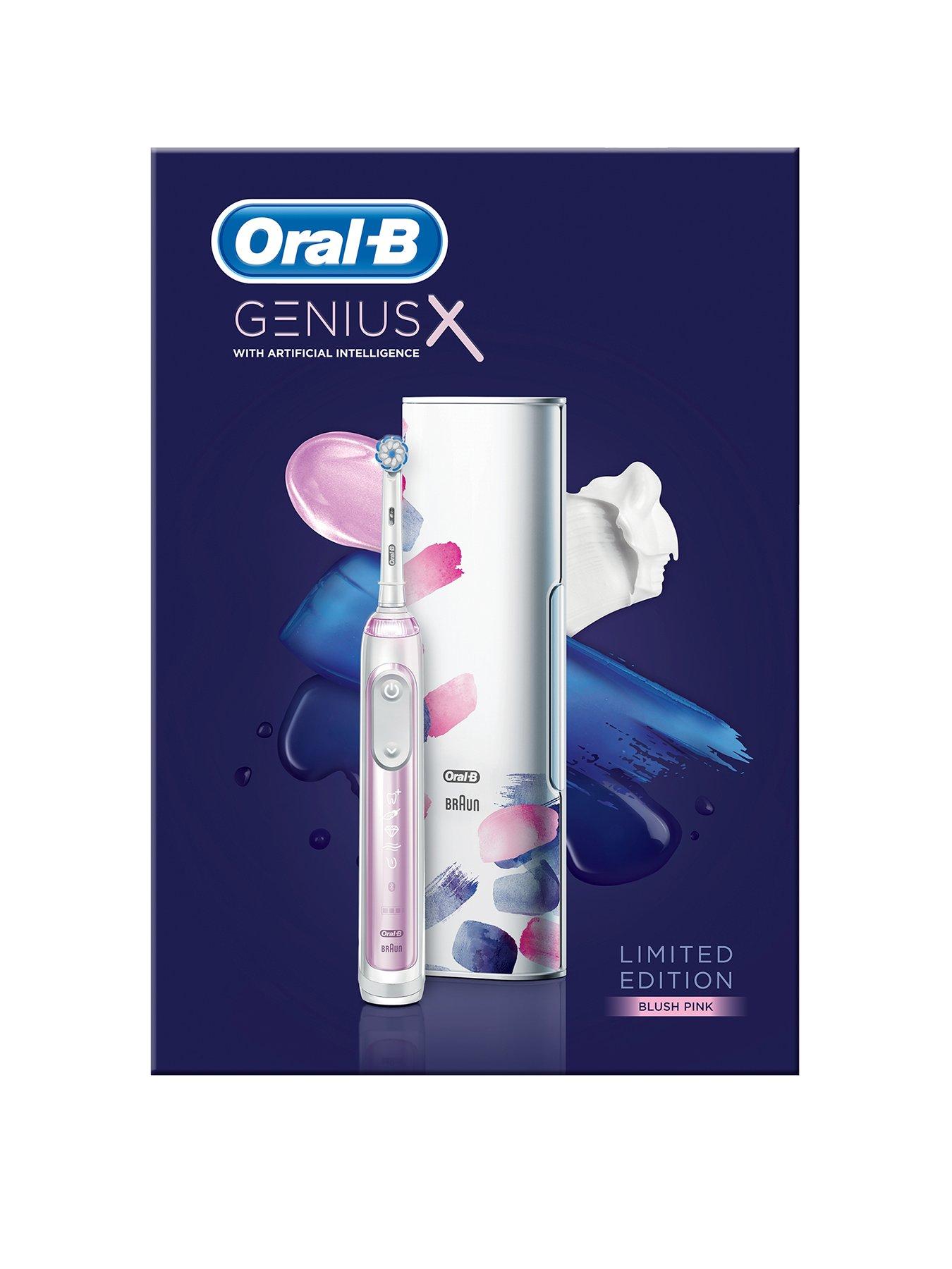 Oral B Genius X Limited Edition Rechargeable Electric Toothbrush Blush Pink Powered By Braun 