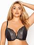 yours-yours-lace-cuff-plunge-padded-bra-blackfront