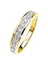  image of love-diamond-9ct-yellow-gold-010ct-diamond-half-eternity-ring