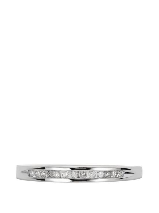 stillFront image of love-diamond-9ct-white-gold-010ct-diamond-channel-set-half-eternity-ring