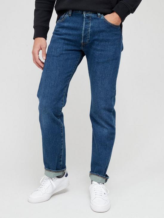 front image of levis-501-nbsporiginal-straight-fit-jeans-dark-blue