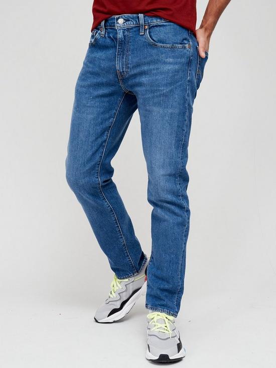 front image of levis-502trade-regular-tapered-jeans-mid-wash