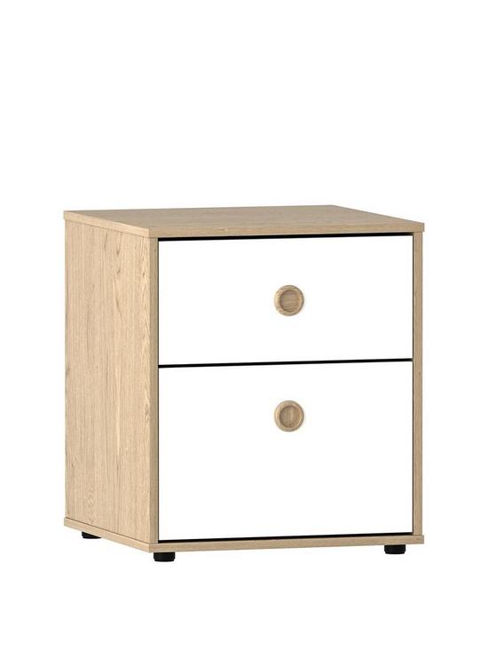 front image of vida-designs-neptune-2-drawer-bedside-table