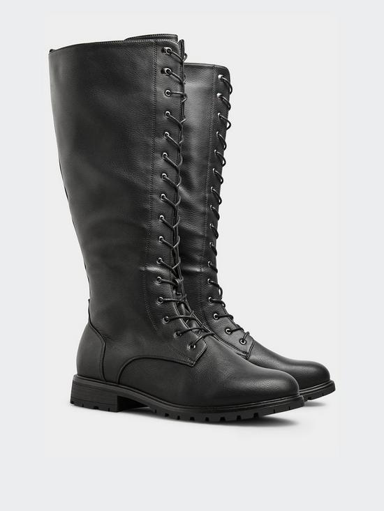 front image of yours-arena-casual-high-lace-up-boot--nbspblack