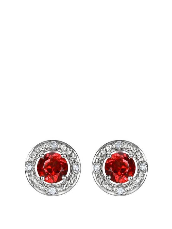 front image of love-gem-sterling-silver-birthstone-stud-earrings