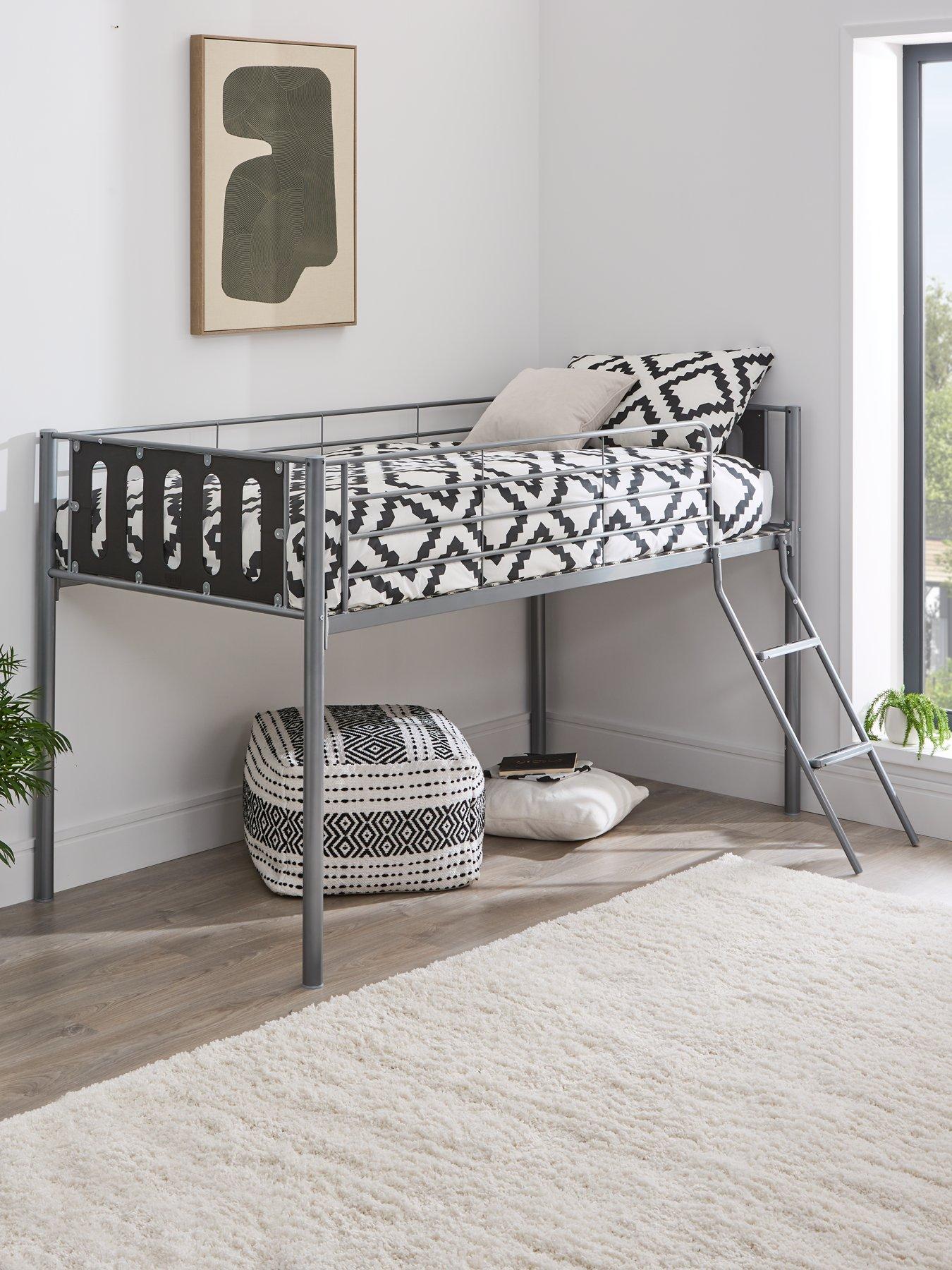 front image of very-home-cyber-mid-sleeper-bed-frame-with-mattress-options-buy-and-save