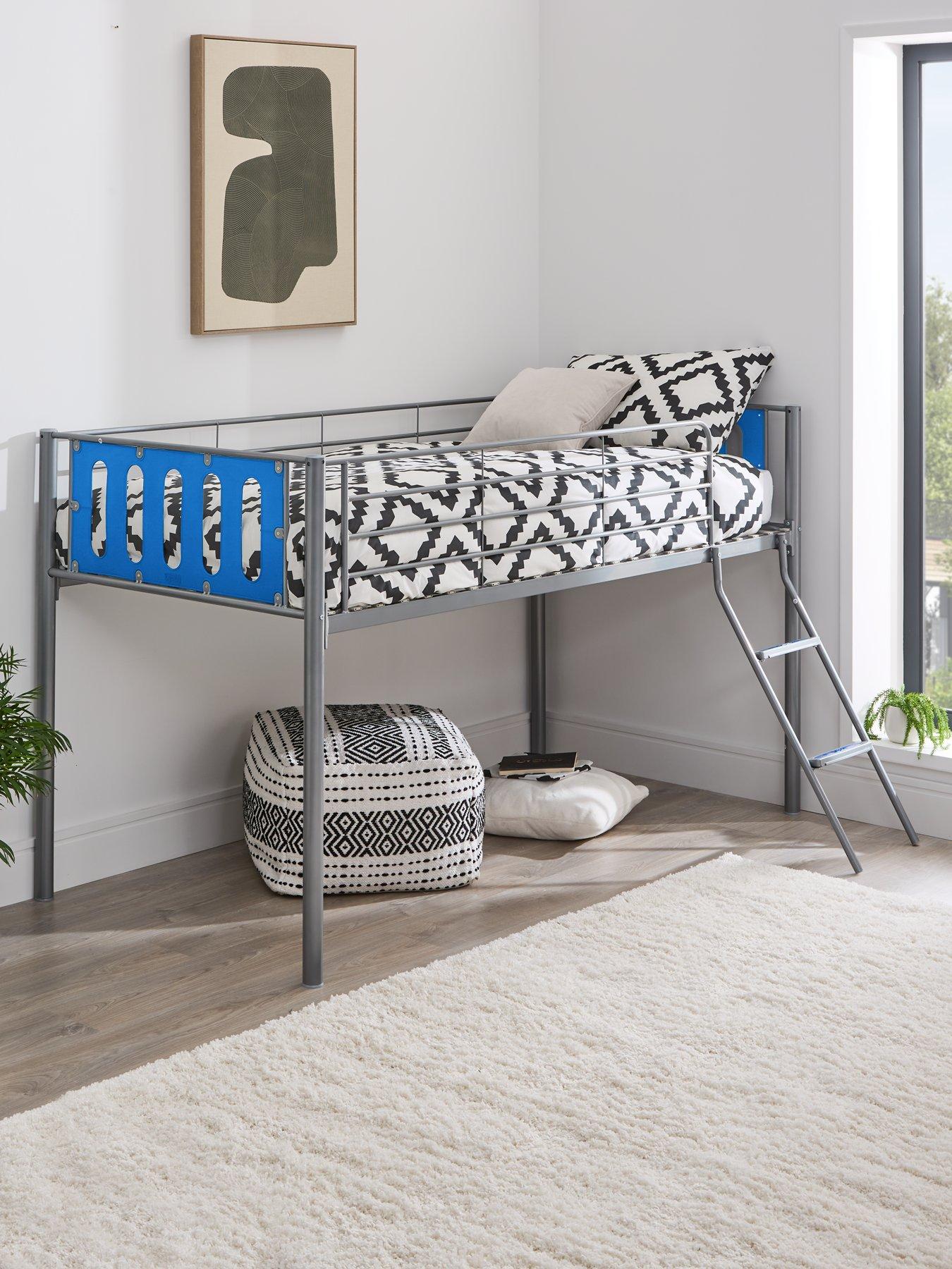 very-home-cyber-mid-sleeper-bed-frame-with-mattress-options-buy-and-save