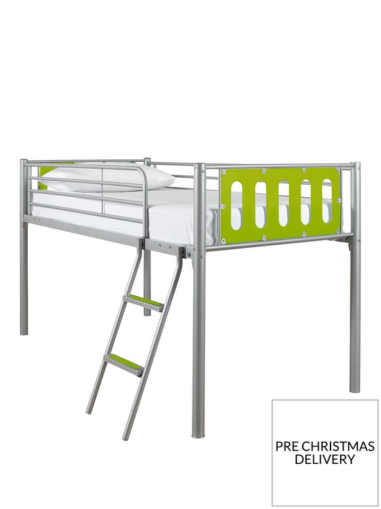 front image of kidspace-cyber-mid-sleeper-bed-frame-with-mattress-options-buy-and-save
