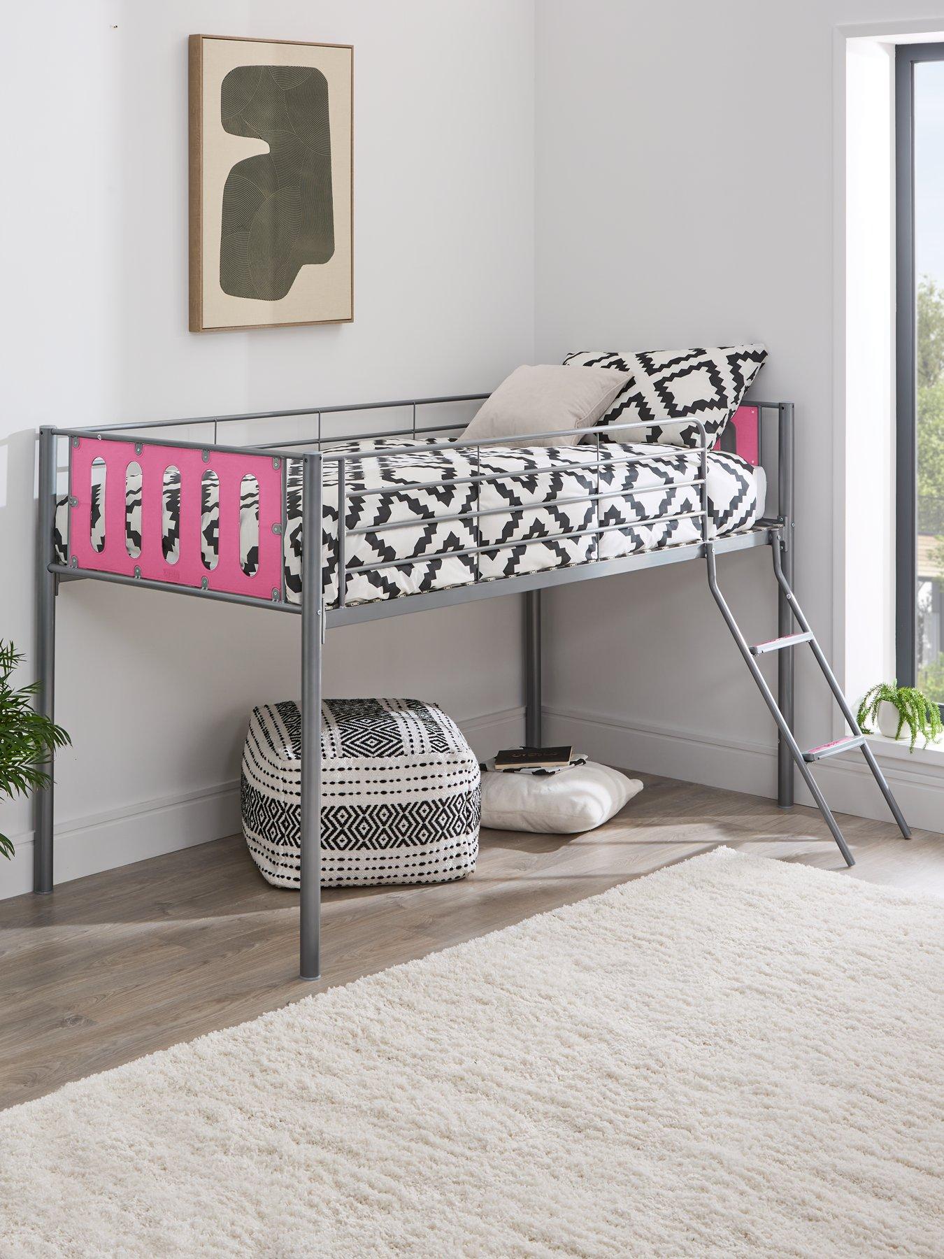 very-home-cyber-mid-sleeper-bed-frame-with-mattress-options-buy-and-save