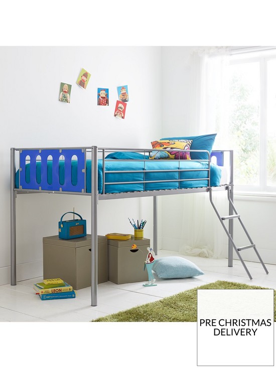 stillFront image of kidspace-cyber-mid-sleeper-bed-frame-with-mattress-options-buy-and-save