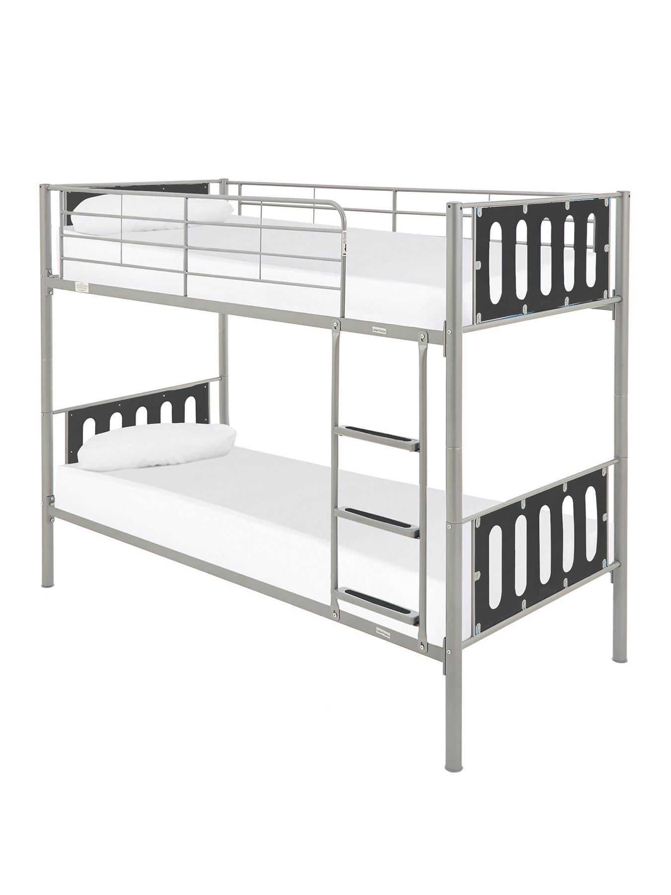  image of very-home-cyber-metalnbspbunk-bed-can-be-split-into-2nbspbeds-with-mattress-options-buy-amp-save