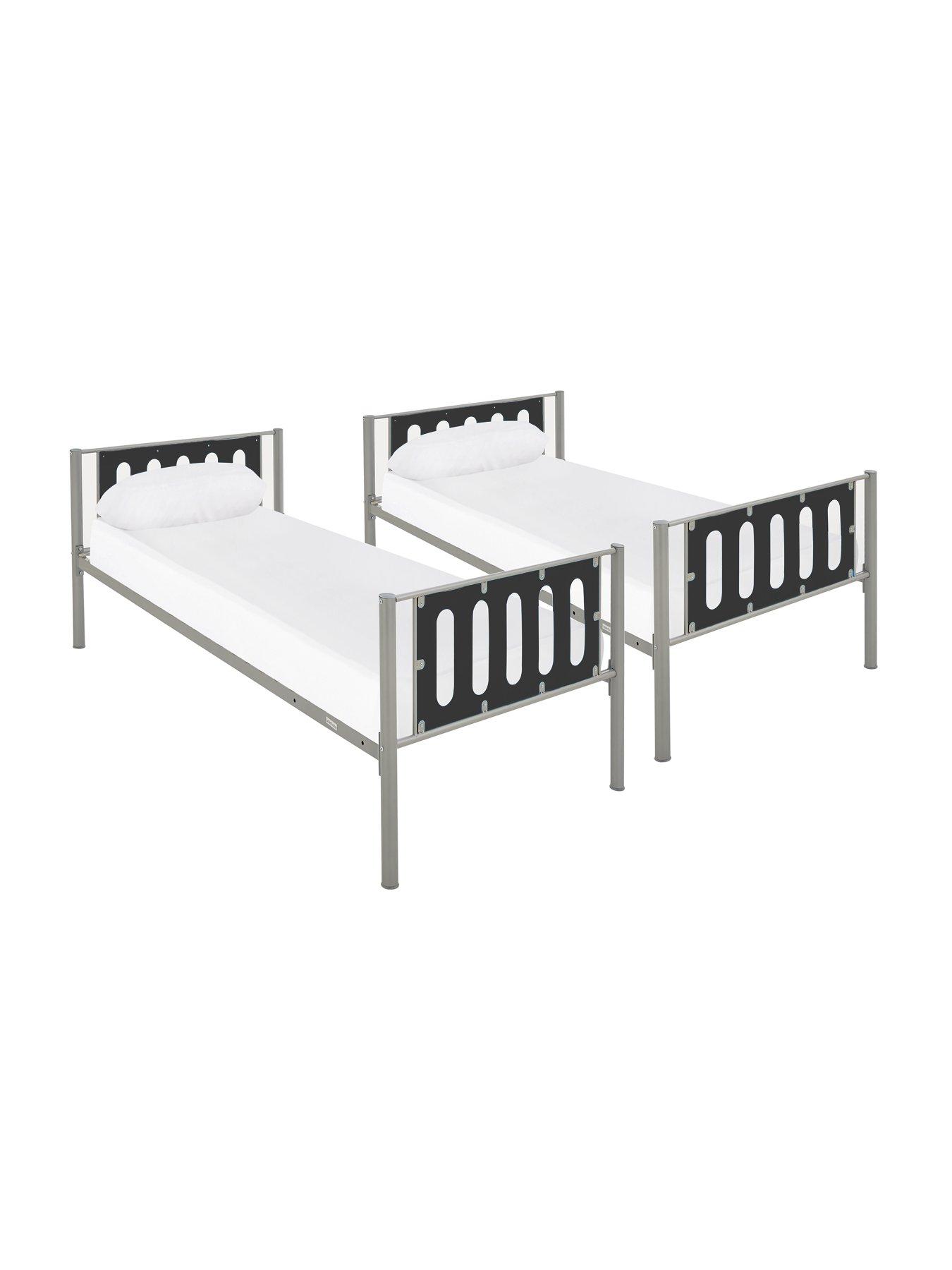  image of very-home-cyber-metalnbspbunk-bed-can-be-split-into-2nbspbeds-with-mattress-options-buy-amp-save