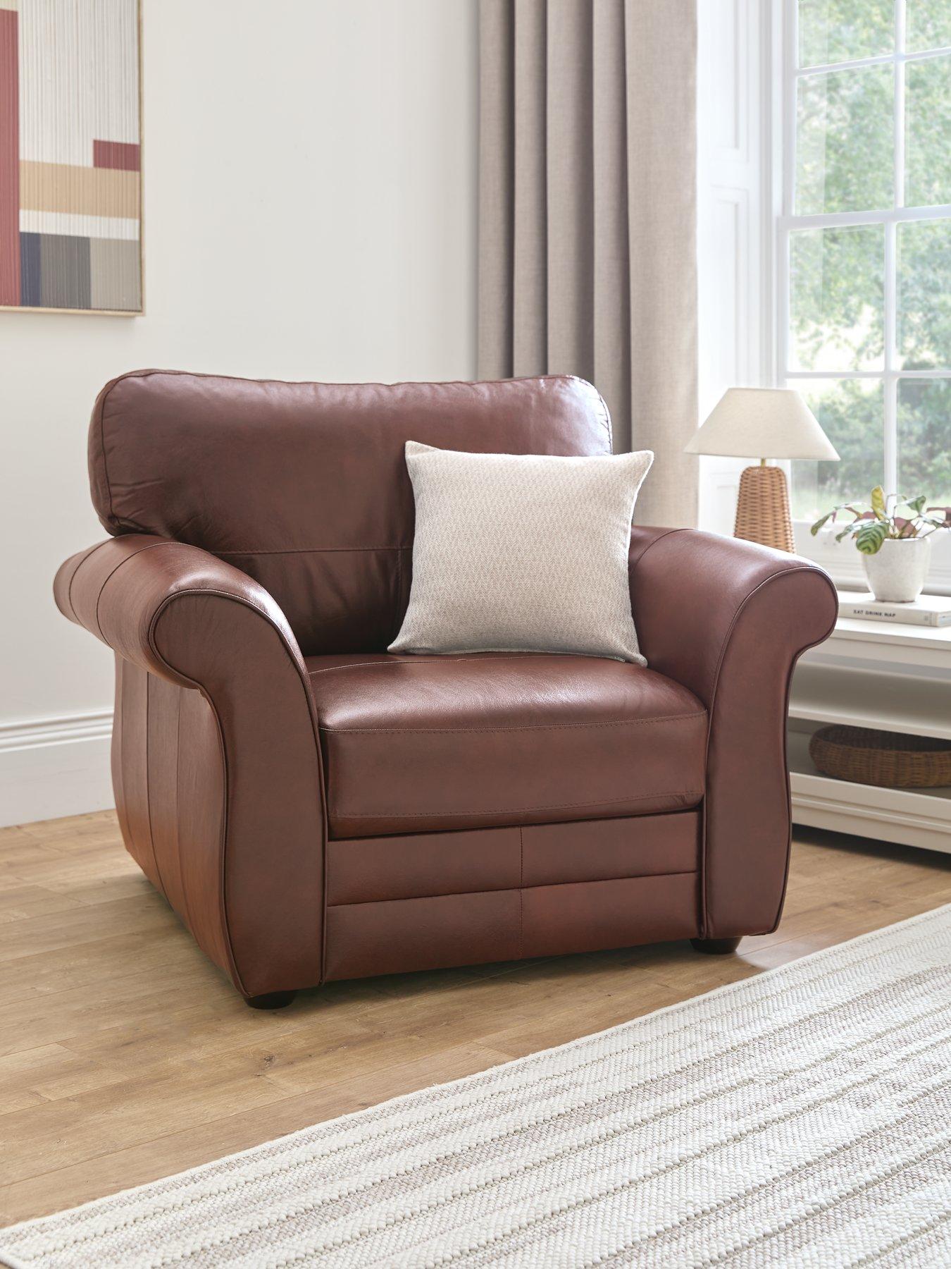 Image 1 of 7 of Very Home Vantage Italian Leather Armchair&nbsp;- FSC&reg; Certified