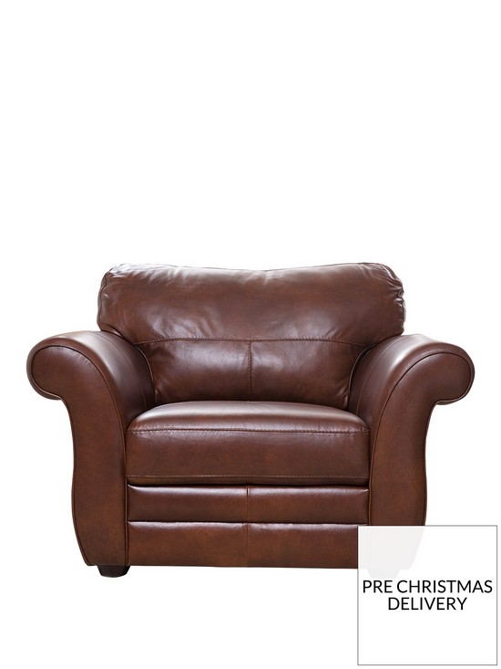 front image of vantage-italian-leather-armchair
