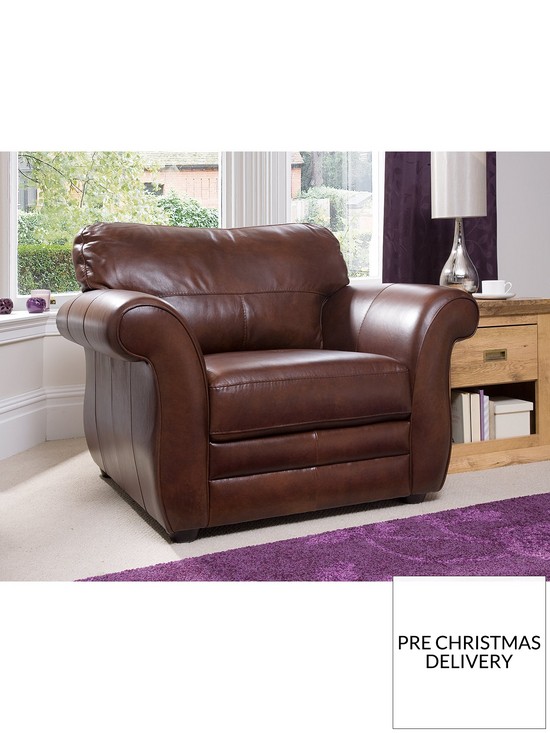 detail image of vantage-italian-leather-armchair