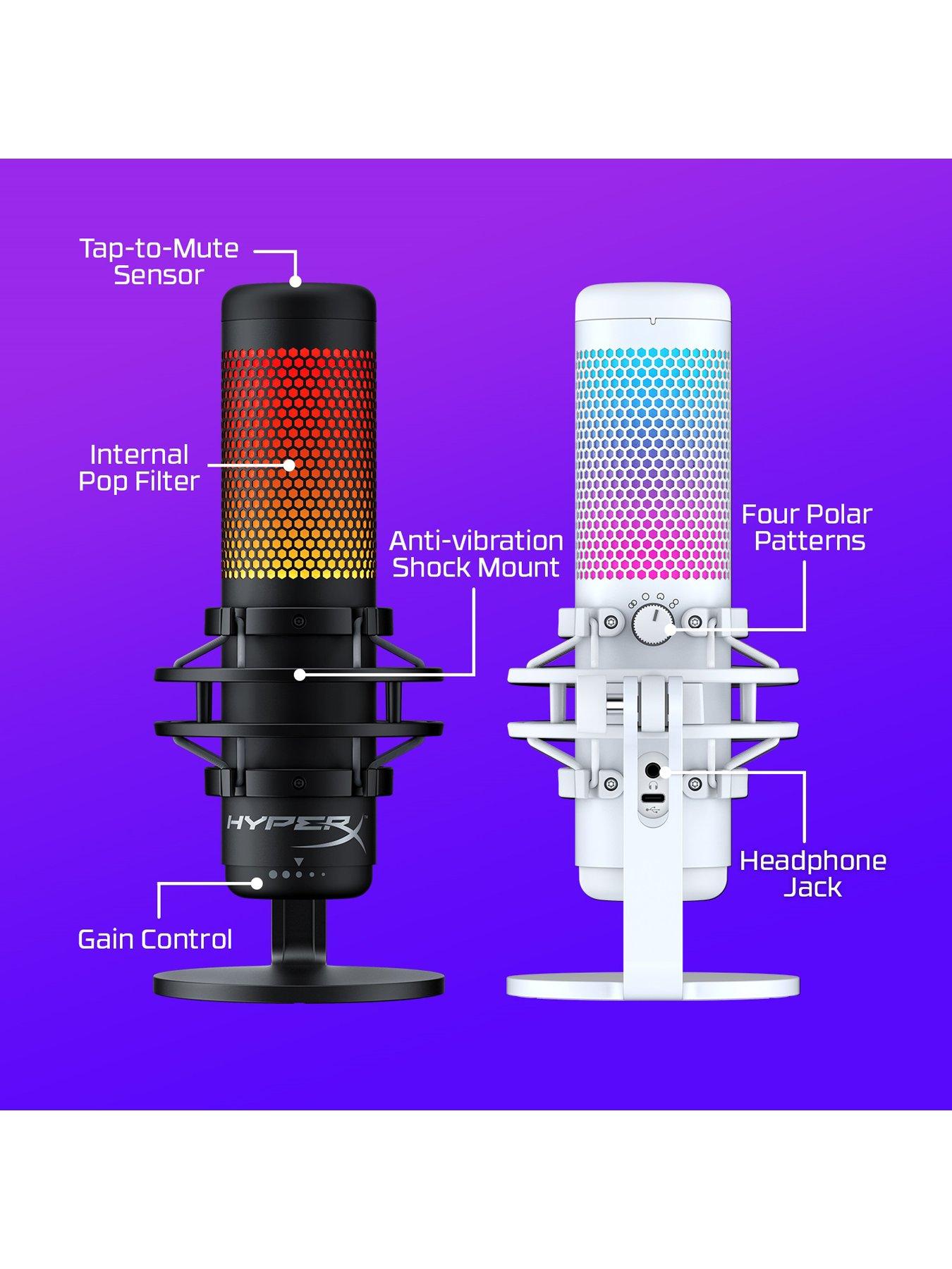 Image 5 of 8 of HYPERX QuadCast S USB Gaming Microphone - PC | Mac | PS4 | PS5 | RGB Lighting - Black